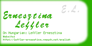 ernesztina leffler business card